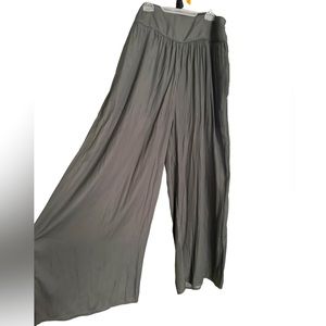 Silk wide leg pants